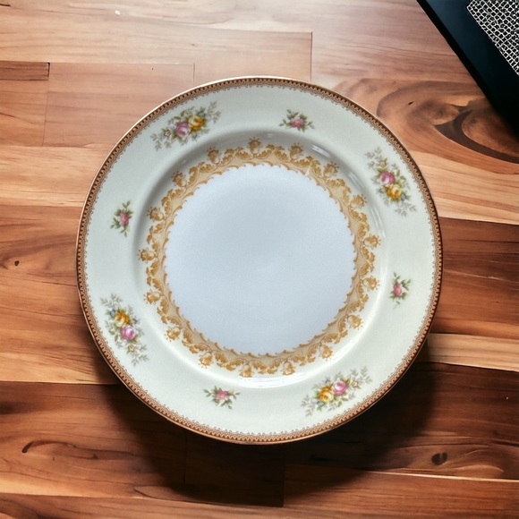 Meito China, Japan, Nassau Bread & Butter, Dessert Plates, Floral /Gold, set 6 - Picture 6 of 10